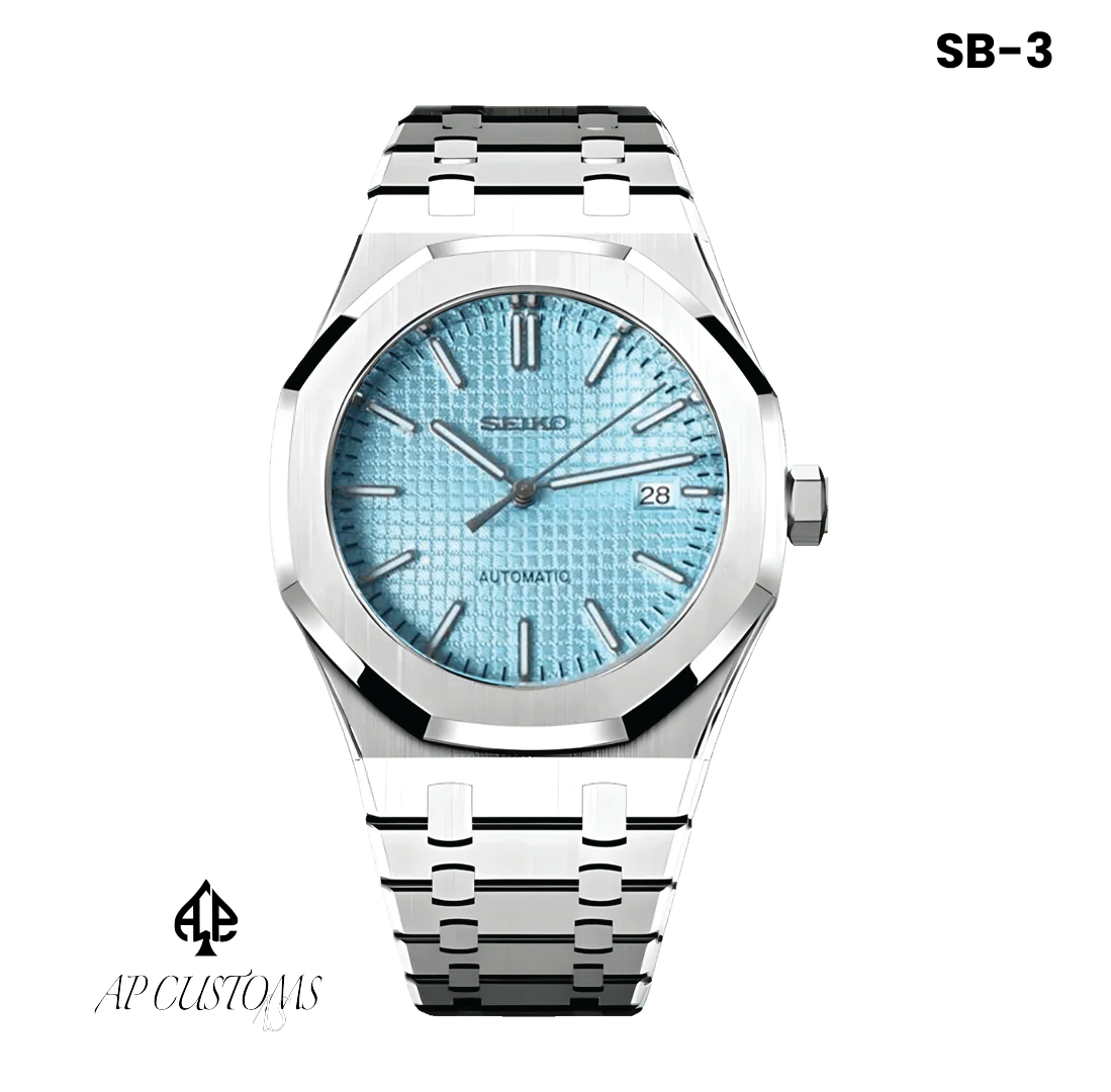 Royal Oak–style Seiko Mod — textured dial option