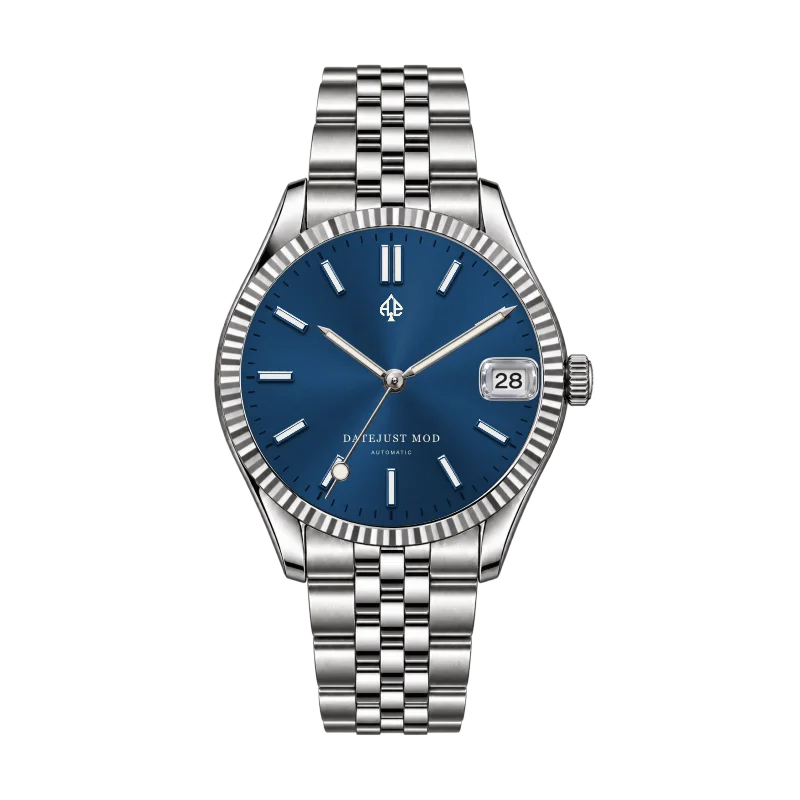 Datejust Mod — Silver · blue dial